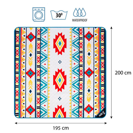 Pikniková deka Aztec, 195x200 cm, nepromokavá