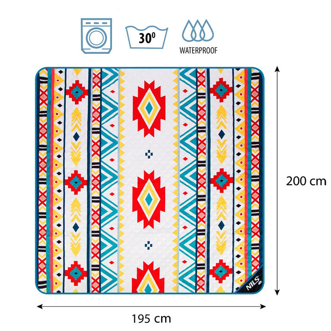 Pikniková deka Aztec, 195x200 cm, nepromokavá