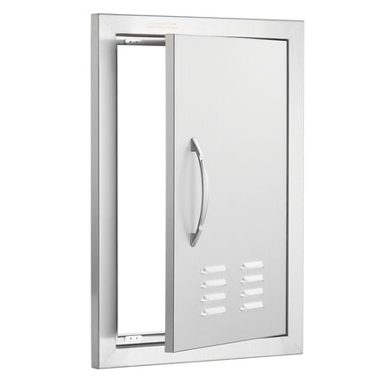 BBQ Access Door, 14x20 in Stainless Steel Flush Mount Vent