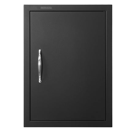 BBQ Access Door 16x22 In, Flush Mount, Matte Black