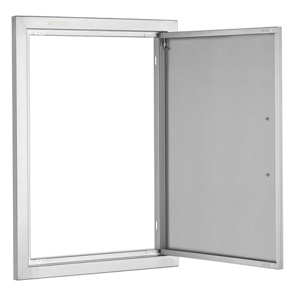 BBQ Access Door 17x24 In, Stainless Steel Flush Mount