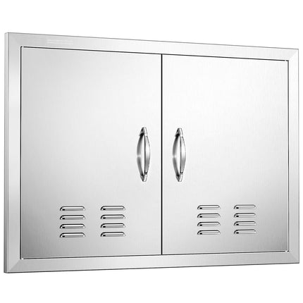 BBQ Access Door, Double 30x21 In Stainless Steel, Vented