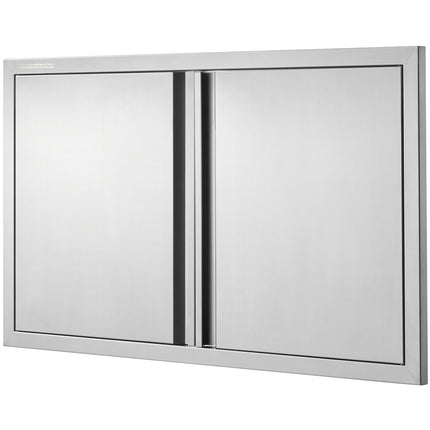 BBQ Access Door, Double 36x21 in Stainless Steel, Flush Mount