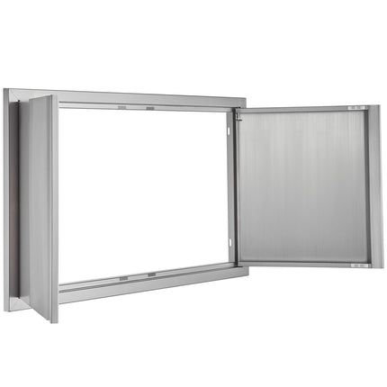 BBQ Access Door, Double 36x21 in Stainless Steel, Flush Mount