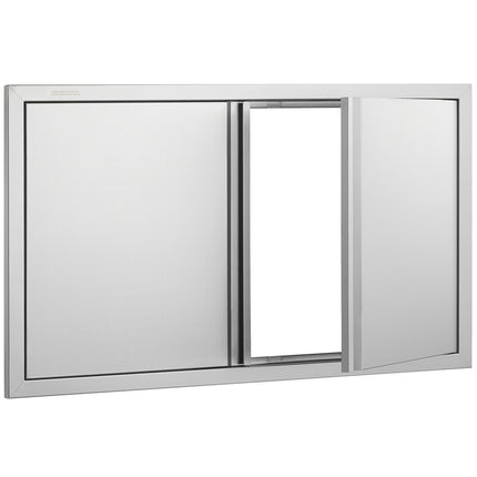 BBQ Access Door, Double 36x21 in Stainless Steel, Flush Mount
