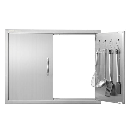 BBQ Access Door, Stainless Steel Double Flush Mount, 31x24