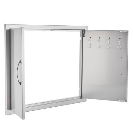 BBQ Access Door, Stainless Steel Double Flush Mount, 31x24