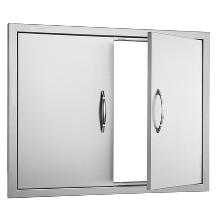 BBQ Access Door, Stainless Steel Double Flush Mount, 31x24