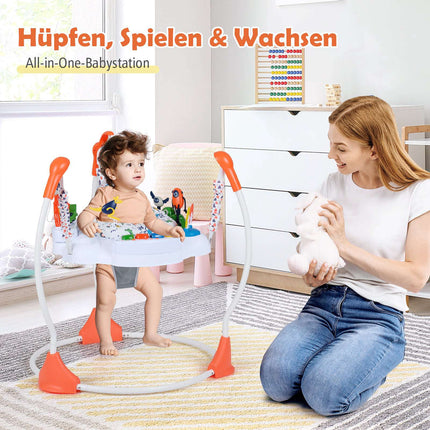 Baby Activity Center with 6 Toys, Music, Lights, Orange