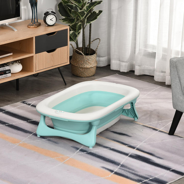 Ergonomická skládací dětská vanička, zelený plast, 84.5 cm