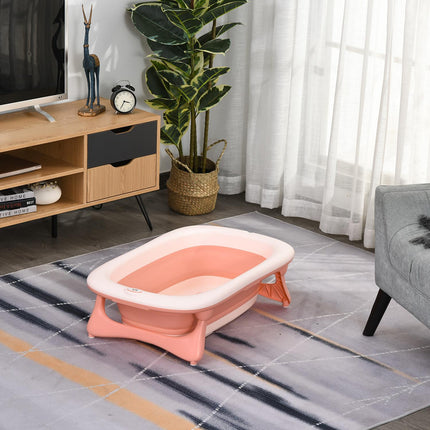 Ergonomická skládací dětská vanička, růžový plast, 84.5 cm