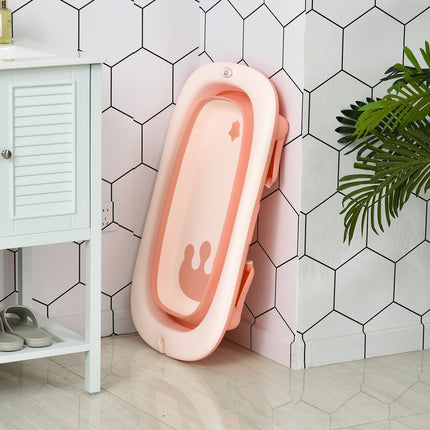 Ergonomická skládací dětská vanička, růžový plast, 84.5 cm