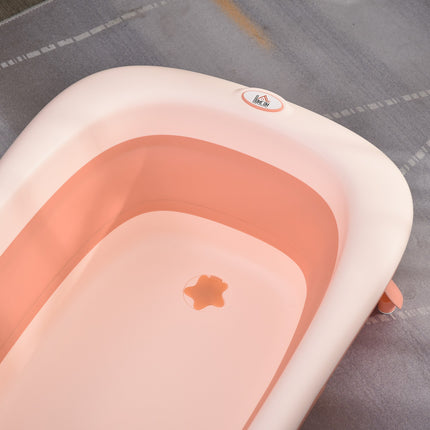 Ergonomická skládací dětská vanička, růžový plast, 84.5 cm