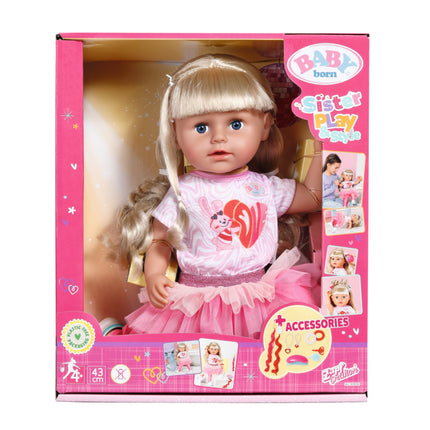 Baby Born panenka sestřička Style & Play blond, 43 cm