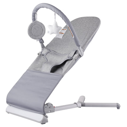 Baby Bouncer, Folding Seat, 2-Position Recline, Toy Bar