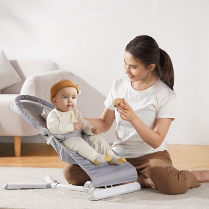 Baby Bouncer, Folding Seat, 2-Position Recline, Toy Bar