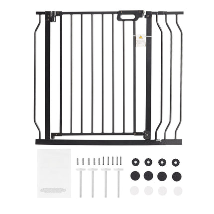 Baby Gate 29.5–37 in, Auto-Close Walk-Through, Black