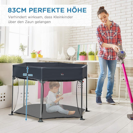 Dětská ohrádka, skládací zábrana a hrací centrum pro děti