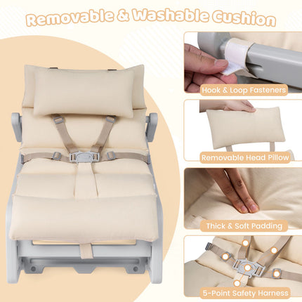 Baby Rocking Chair, 2-In-1, 4-Position Recline