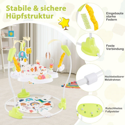 Baby Sky Jumperoo with Adjustable Heights & Toys & Music Box Baby Walker Yellow