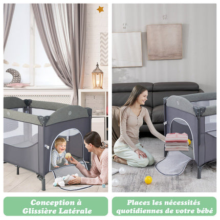 Dětská cestovní postýlka 5v1 s matrací a přebalovacím pultem