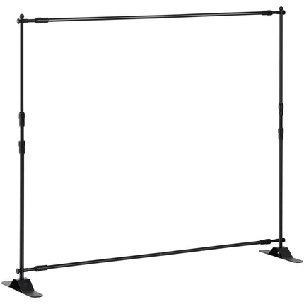 Backdrop Banner Stand 8x8 ft – Adjustable Aluminum, Bag