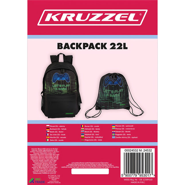 Batoh 22L – školní Kruzzel 24532