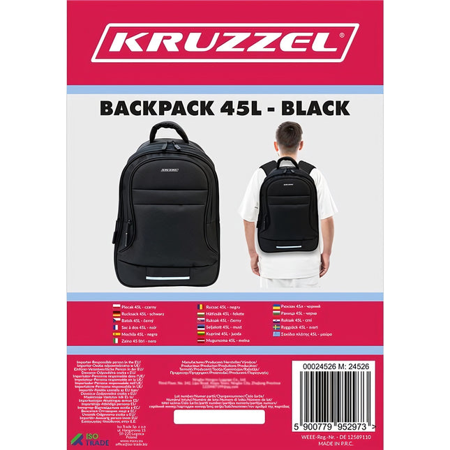 Batoh 45L – černá Kruzzel 24526