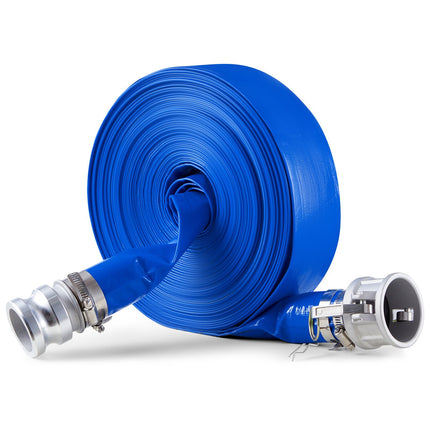 Backwash Hose 2 In x 100 Ft PVC, Camlock, Clamps