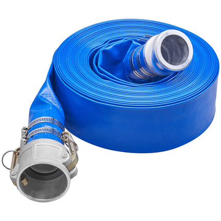 Backwash Hose 2 In x 50 Ft PVC, Camlock Fittings