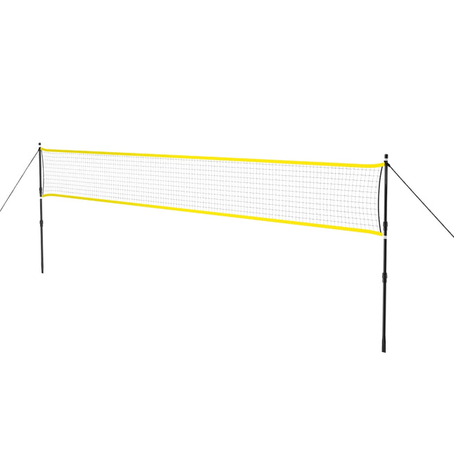 Badminton Net with Telescopic Posts, 600x60 cm, Full Cover