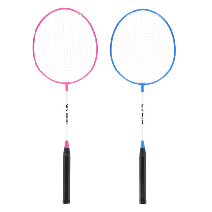 Sada badmintonových raket – ocel, 2 rakety + košíček
