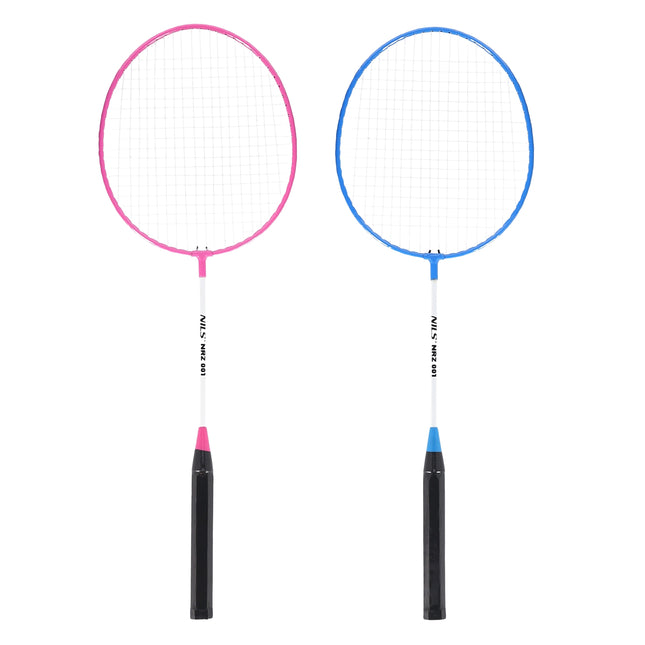 Badminton Racket Set – Steel, 2 Rackets + Shuttlecock