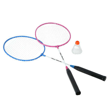 Sada badmintonových raket – ocel, 2 rakety + košíček