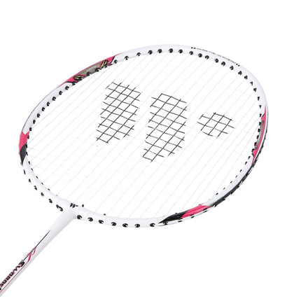 Badmintonová raketa, ocel, červená, lehká