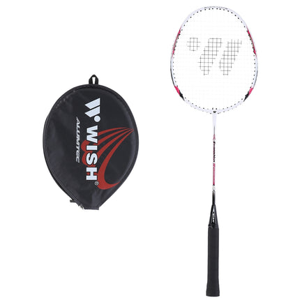Badmintonová raketa, ocel, červená, lehká
