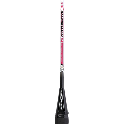 Badmintonová raketa, ocel, červená, lehká