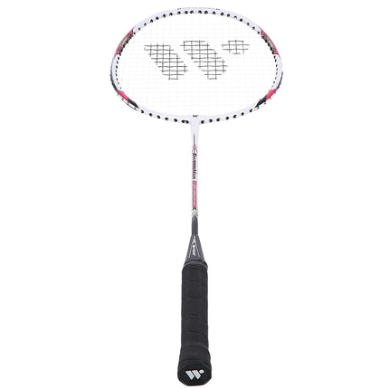 Badmintonová raketa, ocel, červená, lehká