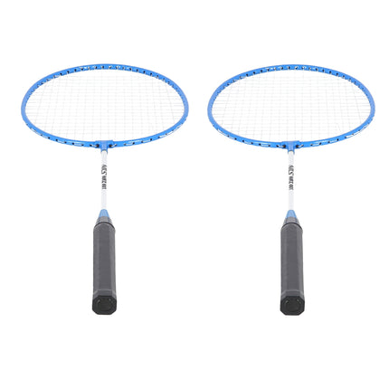 Badminton Set – 2 Rackets, Blue, Includes Shuttlecocks