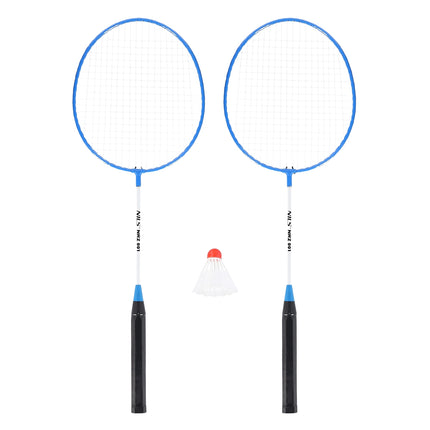 Badminton Set – 2 Rackets, Blue, Includes Shuttlecocks
