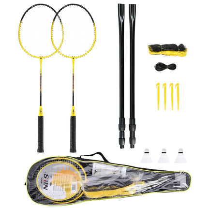 Badmintonová sada se 2 raketami, 3 košíčky, sítí a obalem