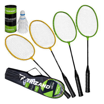 Badmintonová sada se 4 raketami, 3 košíčky a pouzdrem