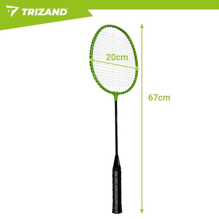 Badmintonová sada se 4 raketami, 3 košíčky a pouzdrem