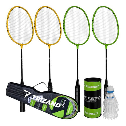 Badmintonová sada se 4 raketami, 3 košíčky a pouzdrem