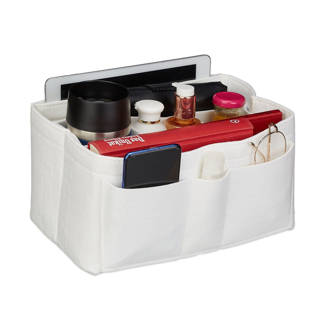 Bag Organizer Purse Felt White