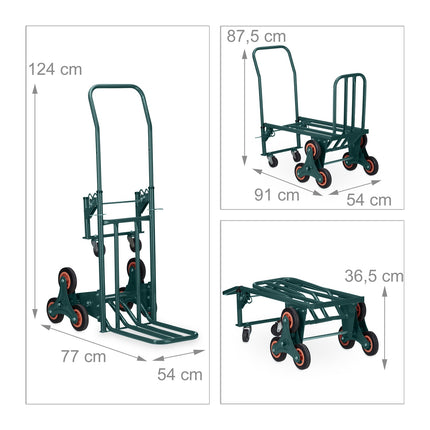 Bag truck stair climber green