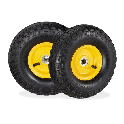 Bag truck wheel set with 2 steel rims