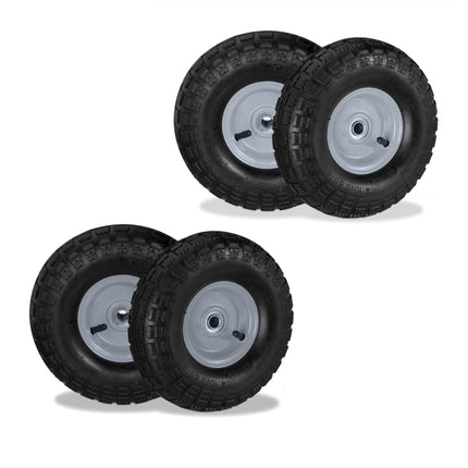 Bag truck wheel set with 4 steel rims