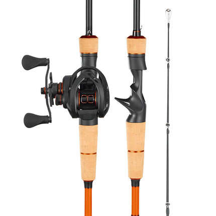 Baitcasting Rod And Reel Combo, 6.5 Ft IM7, 7.0:1
