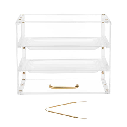 Bakery Display Case, 3-Tier Acrylic Flip-Up Door, 13 in